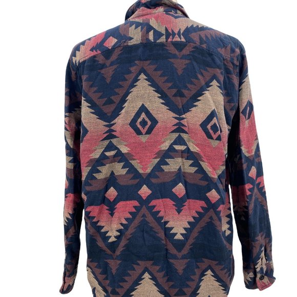 Pacsun Men's Casual Multicolor Aztec Tribal Print Button Down Shirt Size Large L - Picture 4 of 6